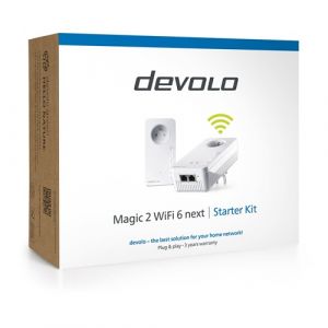 CPL Devolo Kit de d&eacute;marrage Magic 2 WiFi 6 next Blanc - Neuf