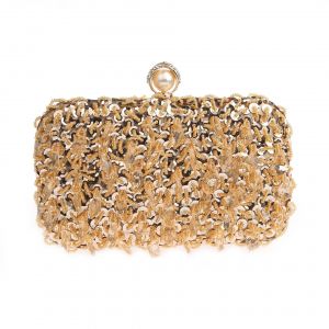 Sac de soirée pochette femme élégant luxe portefeuille petit sac à main mariage fête bal avec chaîne détachable or strass sac - Neuf