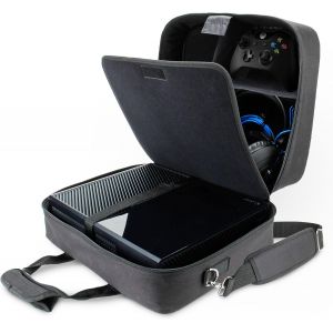 Sacoche - Noir - Console De Jeux, Comp Xbox One, Xbox One X/S, Xbox 360, Ps4 Pro, Ps4, Ps3 - Usa Gear - Neuf