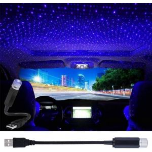 1 Veilleuse Usb Projecteur D'étoiles, Projecteur De Ciel Étoilé Romantique Réglable, Lumière De Voiture, Atmosphère Portable, Lumière De Toit Décorative Pour Diverses Occasions, Appliques - Neuf