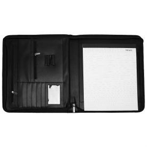 Portefeuille de fermeture glissire de dossier en cuir pour les affaires/Table et carte Entretien CV - Neuf