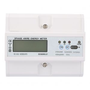 Compteur de consommation electrique numerique 220/380 V 10-40 A, triphase, avec ecran LCD - Neuf