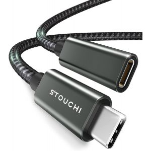 AYU-Câble d'Extension USB C 1,8M,Nouvelle Version TypeC 3.2 Mâle vers Femelle Charge Rapide et Transfert de Données Audio pour Galaxy Tab S8,Pad,M1 M2 Mac Mini/Pro,Galaxy S22,Chargeur Mag-Safe - Neuf