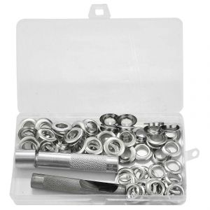 100pcs Punch Grommets Et B&acirc;che Auvent Tente B&acirc;che Kit De R&eacute;paration Trou Oeilet Nouveau - Neuf