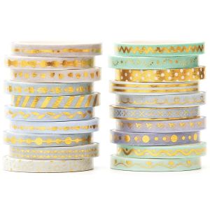 Maigre Washi Tape Set Masking Tape 20 Rouleaux Ruban Adhesif Decoratif Pour Scrapbooking Artisanat De Bricolage 5mm De Large (Lavender) - Neuf