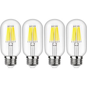 Sjzg-Ampoule Vintage E27 Led, Non-Dimmable, 6w E27 Ampoule De Filament Led T45 Ampoule 600lm Blanc Froid 6500k Ac 220-240v Lot De 4 - Neuf