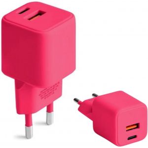 Thef-Colorum Chargeur Usb C Usb A 30w Magenta - Fonction Charge Rapide Et Technologie Power Delivery - Adaptateur Usb Avec Boîtier Ignifuge Et Technologie Gan - Chargeur Rapide Usb C Usb A - Neuf