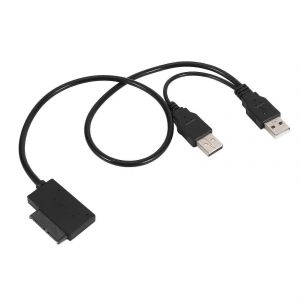 Câble Sata mince USB 2.0 à 7 + 6 Alimentation externe pour ordinateur portable Adaptateur Sata Convertisseur Support Fenêtre Xp / 7 - Neuf