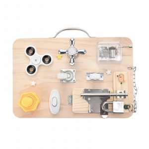 Jeu De Société Multifonctionnel Pour Enfants, Planche D'activités, Jeu De Motricité Fine, Apprentissage De L'habillement, Jouet De Voyage Portable Pour Enfants-A3 - Neuf