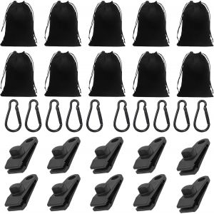 Chenquansarl-Sac De Poids Portable, Poids Pour Rideau D'extérieur, 10 Sacs De Poids, 10 Pinces De Tente Et 10 Mousquetons D'alpinisme, Convient Pour Fixer Des Tentes, Des Nappes, Etc. Pour Éviter Le - Neuf