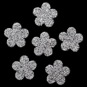 Paquet De 6 Fleurs Strass Autocollants Cristal Applique Diamant Paillettes Autocollants Auto-Adh&eacute;sif Artisanat Sacs &Agrave; Chaussures T&eacute;l&eacute;phone Portable Miroir Int&eacute;rieur De Voiture - Neuf