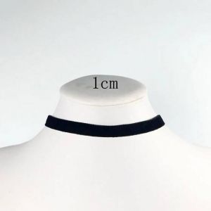 Mode Cor&eacute;enne Femmes Accessoires Punk Gothique Doux Noir Velours Collier Ras Du Cou Fille Cou Bijoux Colar Feminino--Black Width 1cm - Neuf