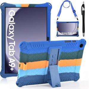 Enfant Coque Pour Samsung Galaxy Tab A9 Plus/A9+ 11 Pouces Protection Housse Silicone Pour Galaxy A9 Plus &Eacute;tui Pochette Avec Stylus Pen Bandouli&egrave;re - Neuf