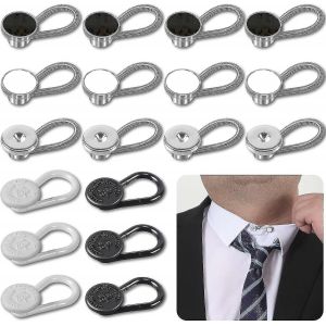 18pcs Shirt Collar Button Extender: Neck Button Extender Pour Mens Dress Shirt - Confortable Tie Collar Expander - Extension De Col De Chemise - Neuf