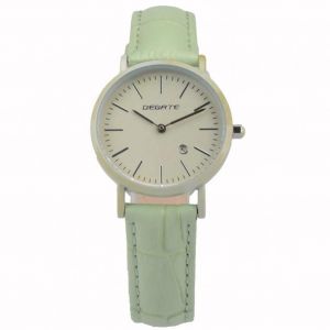 Montre En Alliage À La Mode Cadran Rond Affichage Analogique Quartz Femmes Montre-Bracelet (Vert) - Neuf