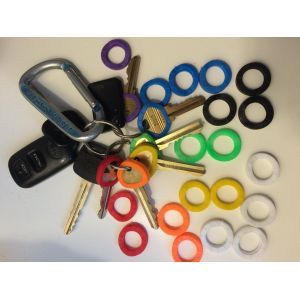 Dww-32 packs de capuchons de clés ronds de 2,3 cm pour les petites clés de maison rondes et des plaques (ne convient pas aux clés carrées ou impaires), 8 couleurs - Neuf