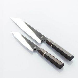 Couteaux Du Chef Frank Haasnoot | Ensemble De Couteaux De Chef Japonais | 22 & 16cm | Meilleur Ensemble De 2 Pièces De Couteaux De Cuisine | Couteau De Chef & Couteau De Commis | Acier Inoxydable - Neuf