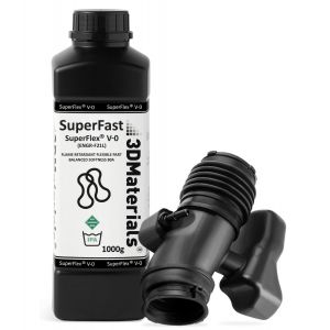 MEVRONISSHOP-SuperFlex UL94 V-0, R&eacute;sine pour Imprimante 3D, Pi&egrave;ces Ignifuges Simulant du Caoutchouc Flexible 80A, Cor&eacute;e par (1000g, Noir) - Neuf