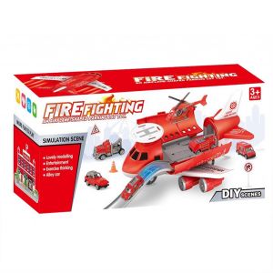 Retractable Track Plane Model Toy Set DIY Scenes Assembly Toys for Children-Avion orbital de feu - Neuf