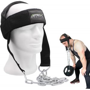 Sports - Harnais De Tête De Cou Pour La Formation De Résistance Anneaux En D Extra-Lourds Et Chaîne En Acier, Néoprène Comfort Fit, Coutures Supérieures En Selle Et Sangle Extensib[ELA710459] - Neuf
