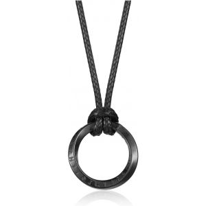Kal-Collier Anneau Mobius Gravé Chiffres Romains Code Avec Pendentif Bande De Mobius Cerle Géométrique Infinity Bijoux Mathématique Cadeau Pour Homme Femme - Neuf