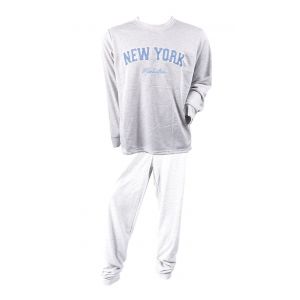 Pyjama Homme Long Sweet Secret Q2754 New York Gris - Neuf