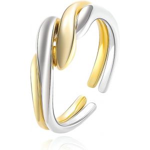 Kahfl-Bague De Couple Pour Homme Et Femme En Argent,Anneaux De Mariage,La Taille Réglable,Cadeau De Noël De Saint-Valentin De Mariage Pour Couple/Amoureux-Style A - Neuf