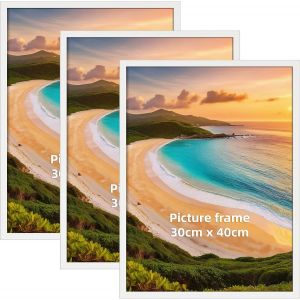 Lot de 3 Cadre Photo 10x15 cm Noir, Élégant Cadre 10x15 en PVC - Pour le Bureau, le Salon et la Chambre à Coucher, Affichage Mural ou Sur Table - Neuf