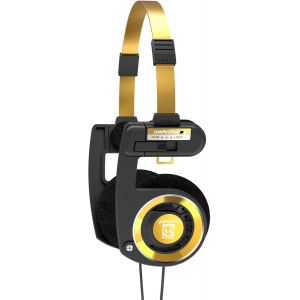VornixorSarlshop-Porta Pro Limited Edition Casque Supra-auriculaire, Microphone int&eacute;gr&eacute;, contr&ocirc;le du Volume et t&eacute;l&eacute;commande Tactile, &eacute;tui de Transport Rigide, Filaire avec Prise 3,5 mm, Noir et dor&eacute; - Neuf