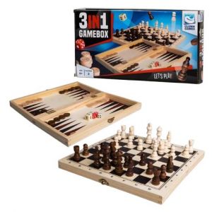 Clown Games Bo&icirc;te De Jeu 3-En-1 Bois Fsc - Neuf