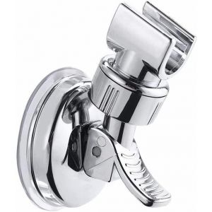 KGABERY-Support Pommeau Douchette,Accroche Douche À Main Ventouse,Support De Pomme De Douche Réglable Amovible Support Mural De Douche Ventouse Support Argent - Neuf