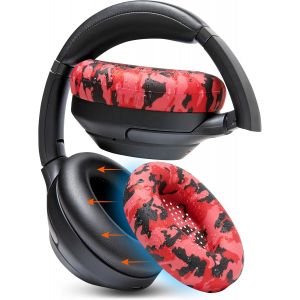 KAL-Sweatz Xm3 ¿ Housses De Protection Brevetées Pour Écouteurs Sony Wh1000Xm3 Par | Cache-Oreilles En Silicone Pour Écouteurs Sony Wh-0Xm3 | Red Camo - Neuf