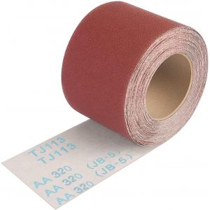 Rouleau De Papier Abrasif Grain 320, 93 Mm X 10 M Papier De Verre En Toile Émeri À Base De Tissu,Ponçage Humide Rouleau Abrasif Pour Métal Bois,Pour Ponceuses Vibrantes Et Manuelles - Neuf