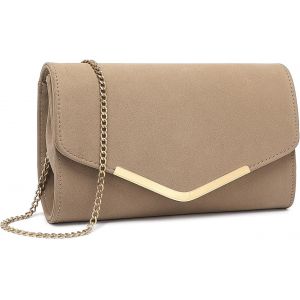 TIANYI-Pochette Femme en Daim avec Cha&icirc;ne - Mini Sac &agrave; Main de Soir&eacute;e, Clutch Pratique pour Mariage et Saint-Valentin, Id&eacute;al pour F&ecirc;tes et C&eacute;r&eacute;monies - Neuf