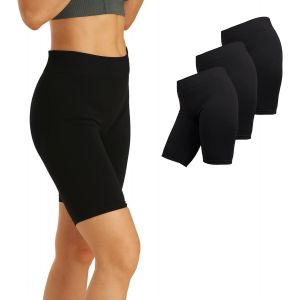 Slep-Lot De 3 Paires De Shorts De Cyclisme Pour Femme - Taille Haute - Taille Haute - Pour Le Fitness, Le Yoga - Neuf