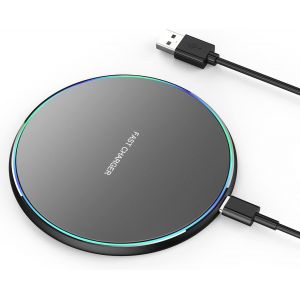 Chargeur Sans Fil Rapide, Chargeur Induction 15w Charging Pad Pour Iphone 14 Pro Max/13/12/11/Xs Max/Xr/Xs/X/8,Samsung Galaxy S22/S21/S10/S9/S8/Note 20/10/9/8, Airpods 2/3/Pro,Huaw[Gyc962946] - Neuf