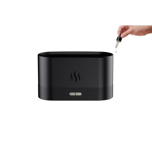 Diffuseur d'ar&ocirc;mes et humidificateur &agrave; ultrasons avec flamme, lumi&egrave;re r&eacute;glable et arr&ecirc;t automatique - Neuf