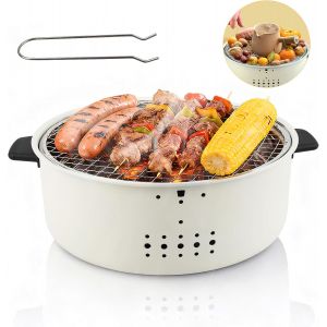 JGD-Barbecues &agrave; Charbon, Barbecue de Table, Antiadh&eacute;sif, Rond, Barbecue Ou Casserole Chaude, Eau Bouillante, Po&ecirc;le &agrave; Charbon Pour la Maison, Les F&ecirc;tes, Le Camping en - Neuf