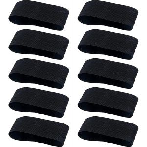 10 Pcs Noir Brassards Football, Brassards &Eacute;lastiques Noirs Bande De Deuil, Boucle Noir - Neuf