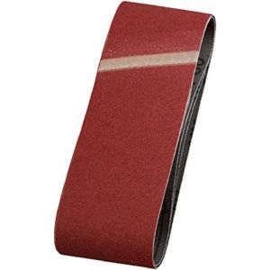 Bandes abrasives 65x410 mm en corindon supérieur de grain 60, encollage spécial et toile de coton flexible pour le ponçage grossier du bois et du métal - Neuf