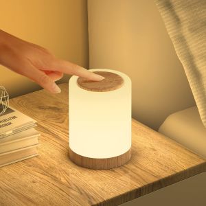 Kal-Lampe De Chevet, Lampe De Chevet Tactile Avec 10 Couleurs, Led Veilleuse Enfant Avec Avec Une Fonction Dimmable Pour Chambre À Coucher Salle De Bébé Et Salon - Neuf