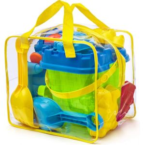 KAL-Kit De Jeu De Plage Enfant - Sac Zippé Réutilisable - Coloris Aleatoire - Neuf
