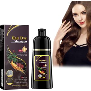 Teinture Cheveux Brun 3 En 1 500ml, Shampooing Colorant Instantan&eacute;, Ingr&eacute;dients Naturels, Longue Dur&eacute;e Pour Homme Et Femme[Z2105] - Neuf