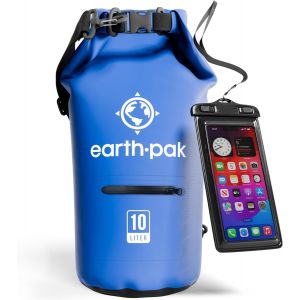 Jgd-&iquest; Wasserdichter Packsack Mit Schultergurt Und Wasserfester Handyh&uuml;lle &iquest; Ideale Rolltop Tasche Beim Kajak Fahren, Wandern, Camping, Angeln, Bootfahren Und Rafting - Neuf