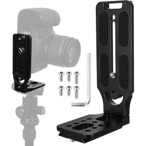 For DSLR Camera L Bracket, L Bracket Camera, Quick L-Plate for Arca Swiss,Universal Vertical Camera Bracket with 1/4"" Screw for DJI Canon Nikon Sony Accessories - Neuf