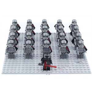 21pi&egrave;ces star wars mini figurine action garde blocs de construction jouet - costume de soldat robot - combat figure assembl&eacute;e - jouets amusants - th&egrave;me style pendules-Aucune plaque de base fournie - Neuf