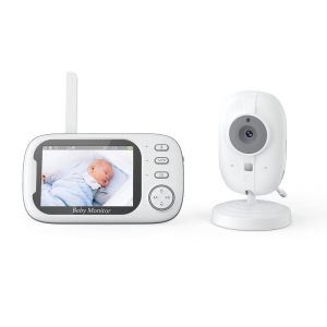 Psabm600 Moniteur Vid&eacute;o Pour B&eacute;b&eacute; 1080p Avec &Eacute;cran Lcd 3,5 Pouces Et Support Microsd (4 &Agrave; 32 Go), Double Audio Hd, Cam&eacute;ra Anti-&Eacute;meutage 2,4 Ghz, T&eacute;l&eacute;commande Vox, Surveillance De La Temp&eacute;rature, - Neuf