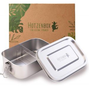 TZF-HOTZENBOX Boîte à déjeuner en acier inoxydable | 800 ml | Séparateur anti-fuites 2 compartiments/sans plastique durable | Lunchbox | jardin d'enfants Plateau Repas Vaisselle - Neuf
