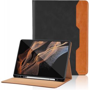 Coque Pour Samsung Galaxy Tab A 10,1'' T510/T515 2019 Pu Cuir Cover Tablette Housse De Protection Auto R&eacute;veil/Sommeil, Multi-Angle &Eacute;tui Avec Poche - Noir - Neuf