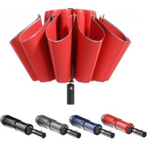 ERSHI-Parapluie inversé ¿ Grand parapluie coupe-vent avec bande réfléchissante ¿ Parapluie de voyage à l'envers pour la pluie avec[2691] - Neuf